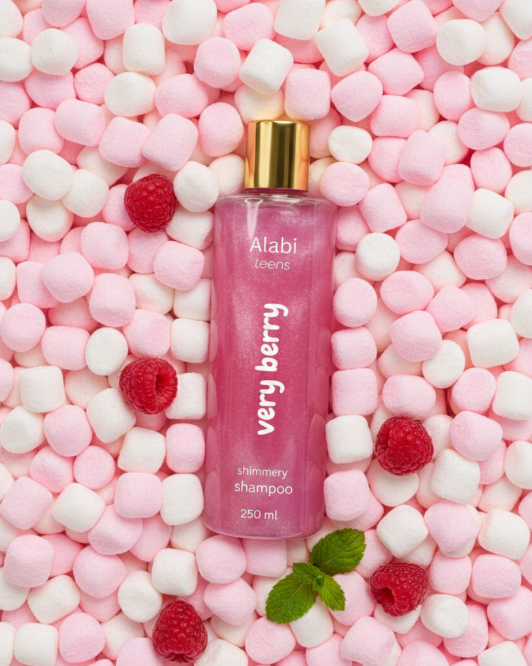 Starwberry and raspberry shimmery shampoo