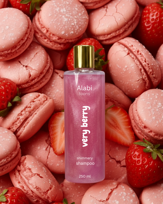 Starwberry and raspberry shimmery shampoo