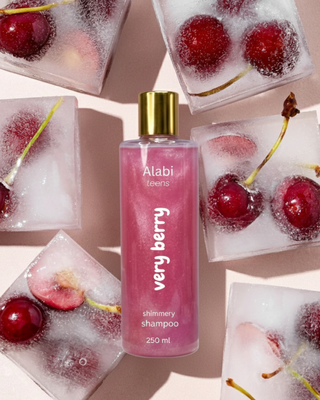Starwberry and raspberry shimmery shampoo
