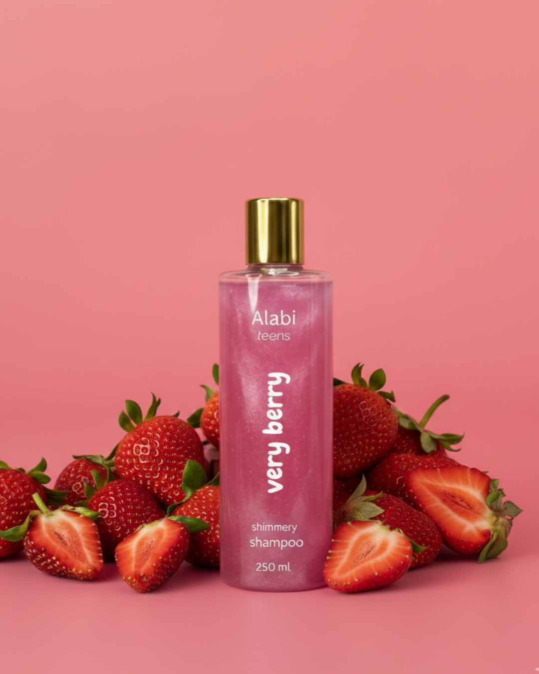 Starwberry and raspberry shimmery shampoo